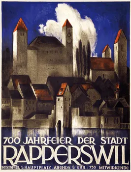 

Switzerland St.Gallen Tourism Posters Rapperswil Classic Wall Stickers Vintage Kraft Poster Home Bar Decor Gift