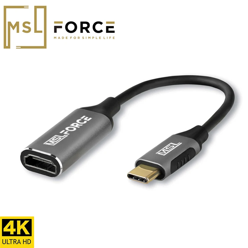 MSL Тип C к HDMI адаптер USB 3,1 USB-C к HDMI адаптер конвертер «Папа-мама» для MacBook huawei Matebook samsung S8