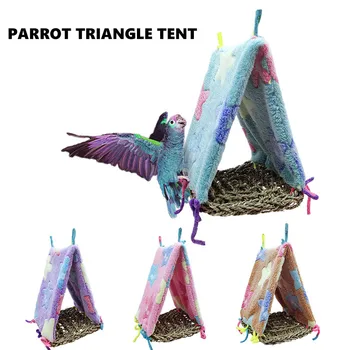 

Bird Parrot Nest Soft Plush Bird Parrot Hammock Warm Hanging Bed for Pet Cave Cage Hut Tent Toy House 2020 New