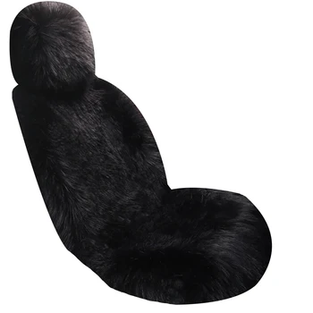 

Warm Winter Multicolored Reusable Decorations Anti Slip Practical Interior Easy Clean Washable Universal Faux Fur Car Seat Cover