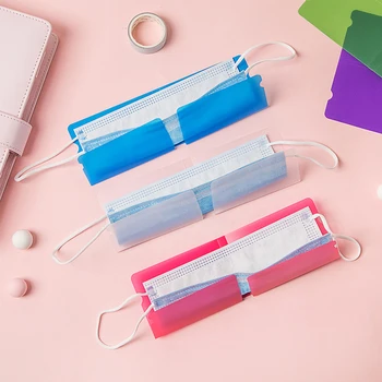 

5Pc Mask Holder Portable Disposable Face Mask Storage Clip Container Case Masks Dustproof Organizer Recycling Storage Box