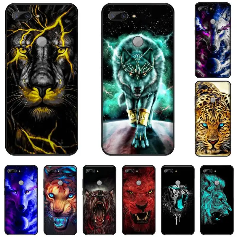 Animal Lion Tiger Funda Cell Phone Case For Huawei Honor view 7a5.45inch 7c5.7inch 8x 8a 8c 9 9x 10 20 10i 20i lite pro | Мобильные