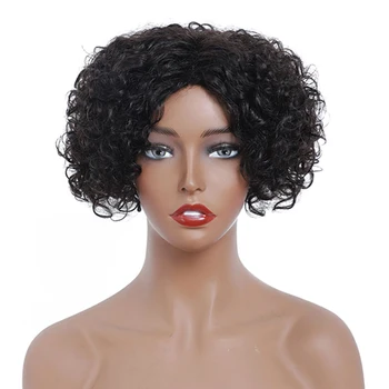 

Tinashe Beauty Short Water Wave Bob Wigs Brazilian Remy Human Hair Wigs For Black Women Cheap Short Pixie Cut Human Hair Wig
