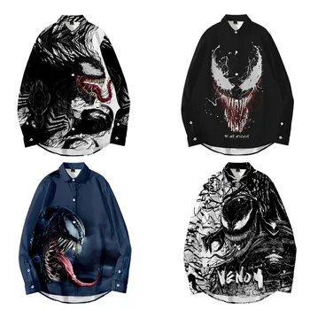 

Iron spider Spider-Man Outfit uniform Cosplay Superhero Costume hip hop street Venom coat casual loose long sleeve shirt