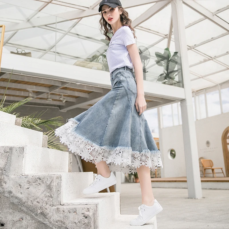 Saia longa com retalhos (Saia Hippie Boho Chic em Patchwork moda