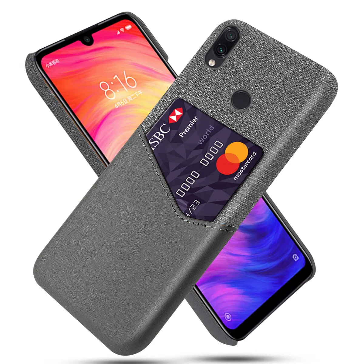 DCK кожаный жесткий карточка из ткани защитные телефонные чехлы для Xiaomi Redmi Note 8 7 Pro 7Pro 6 Pro Note 4 4X S2 Y2 чехол для телефона
