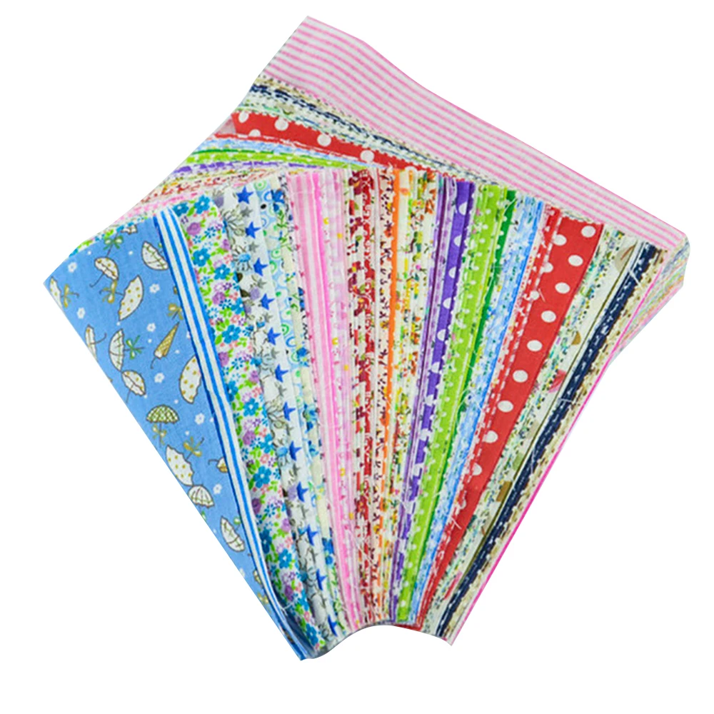 Ankara Fabric 10cmx12cm Stash Patchwork Fabric Bundle Cotton Sewing Quilting Tilda Doll Random Color Material 50 PCS/Lot