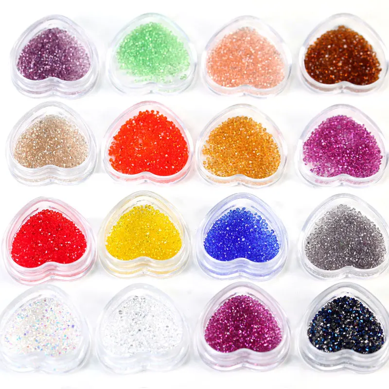 

1.1mm 1440pcs New Tiny Mini Rhinestone Crystal 3D Nail Rhinestones Decoration DIY Nails Art Pixie Rhinestone Micro Diamond H0072