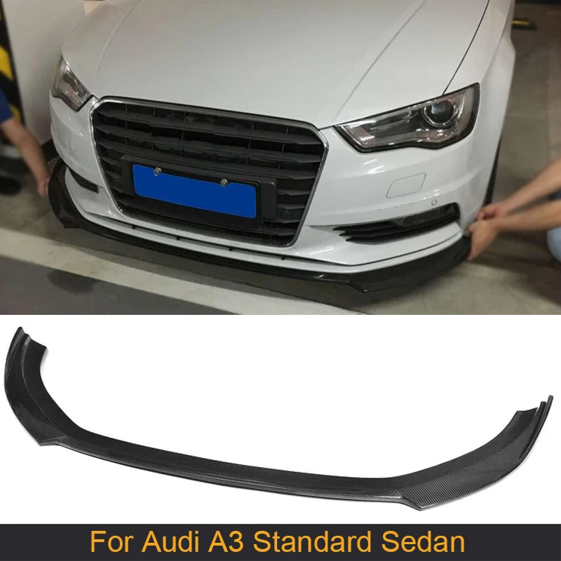 

Carbon Fiber Front Bumper Lip Chin Spoiler for Audi A3 Standard Sedan 2014 2015 2016 Car Front Bumper Lip Chin Spoiler Splitters