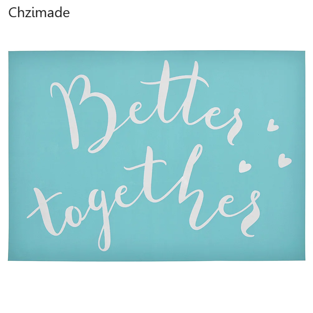 Lychee Life Better Together Печатный трафарет печать на футболке Картина Настенная Декорация рукоделие хобби - Цвет: 02