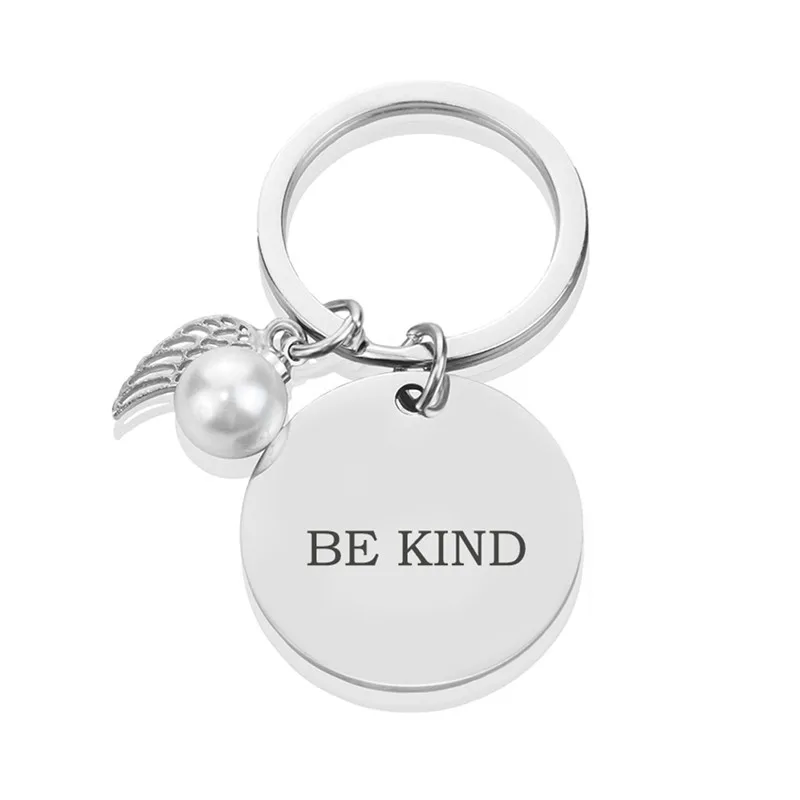 Never Give Up Keychain Stainless Steel Inspirational Positive Quote Message Key Chain Keyring For Men Women Friend Sister
