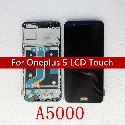 ЖК-дисплей для Oneplus 3 A3000 3T A3010 5 A5000 ЖК-дисплей с сенсорным экраном дигитайзер сборка запасная часть с рамкой дисплея