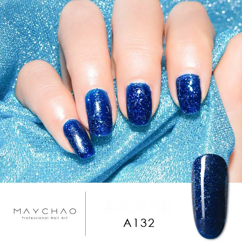 Maychao Гель-лак для ногтей Блестящий лак для ногтей УФ-Led Гель-лак для замачивания верхнее покрытие - Цвет: A132