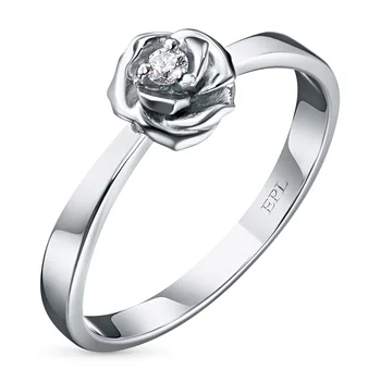 

White gold ring with a diamond e0901kts09170600