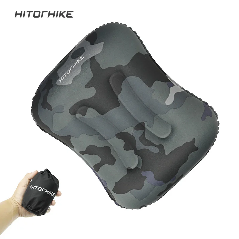 Camping Inflatable Neck Pillow Mini Travel Accessories 4 Colors for Sleep