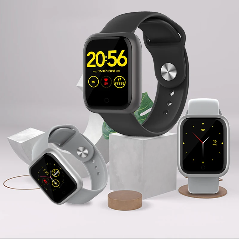 GT Smartwatch IP68 Waterproof Wearable Device Bluetooth Pedometer Heart Rate Monitor Color Display Smart Watch For Android/IOS