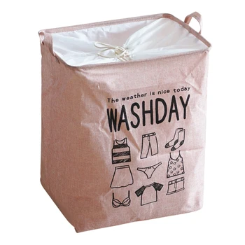 

Waterproof Large Storage Basket Bathroom Dirty Clothing Cloth Collapsible Hamper Foldable Storage Organizers Laundry Basket