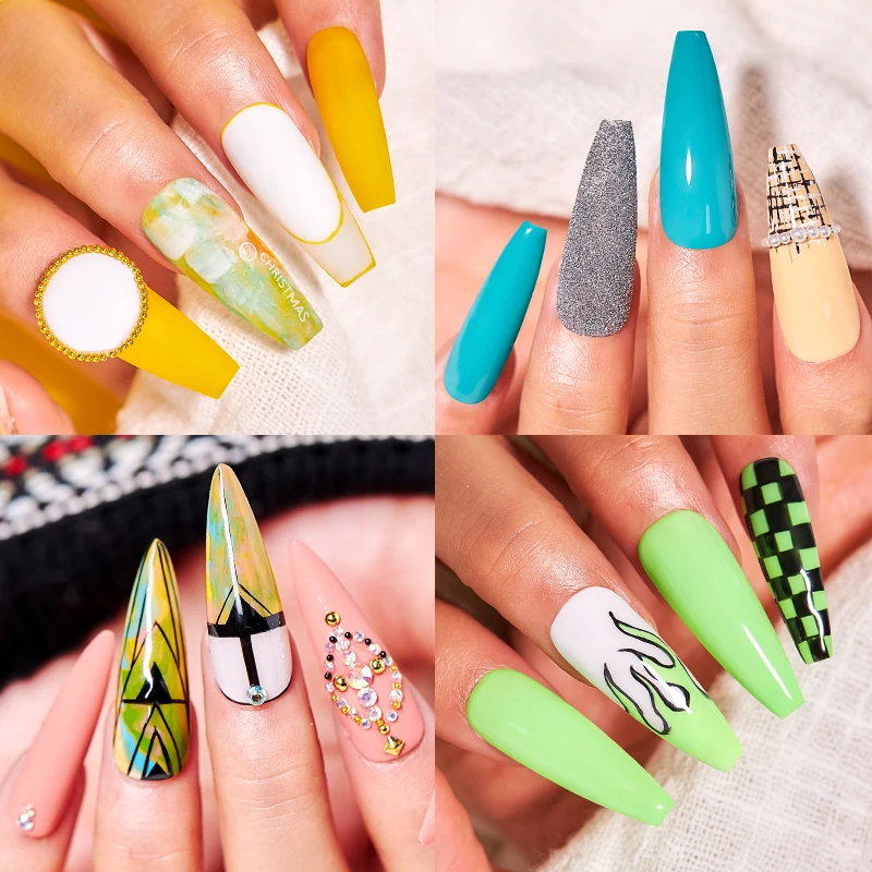 Mtssii 10Pcs/set Color Gel Nail Polish Set 100 Colors Semi Permanent UV Led Gel Varnish Soak Off Nail Lacquers Base Top Coat