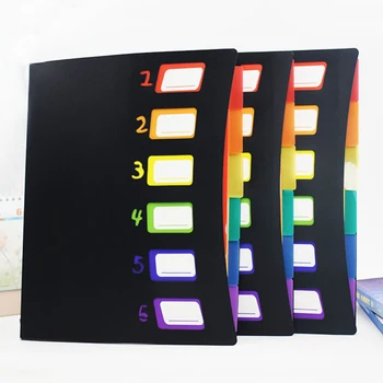 

6 Pockets Folders Portable Document Expanding File Organizer A4 Letter Holder Office Supplies Organizer Manager Document