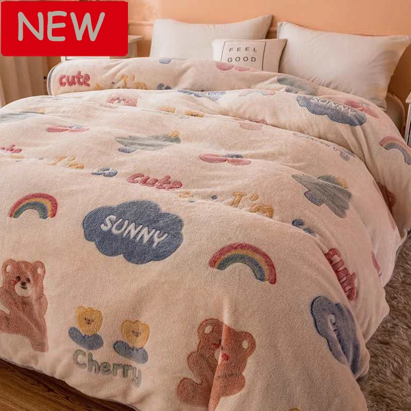 신상 만화 양털 코랄 양털 소파 수건 담요, 솔리드 담요 시트, 성인용 싱글 소파 침대 커버, 도매 FG058 