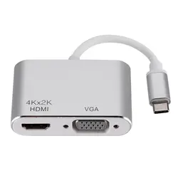Тип C к Hdmi Vga видео кабель type-C адаптер док-концентратор Usb-C к Hdmi 4K Vga hd-конвертер для телефона MacBook Chromebook ноутбук Mon