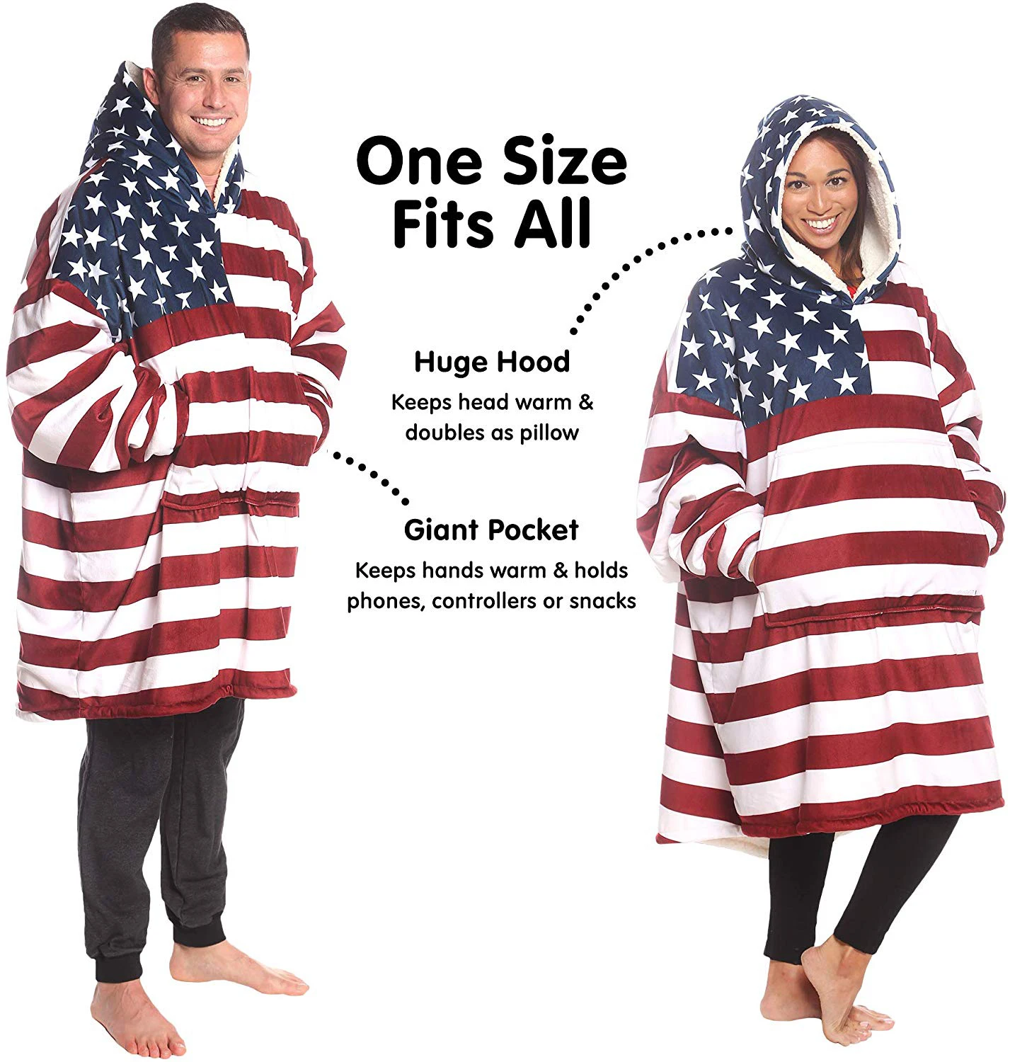 Премиум одеяло толстовка с подкладкой из шерпы супер мягкие теплые толстовки с капюшоном американский флаг оверсайз флис пуловер карман