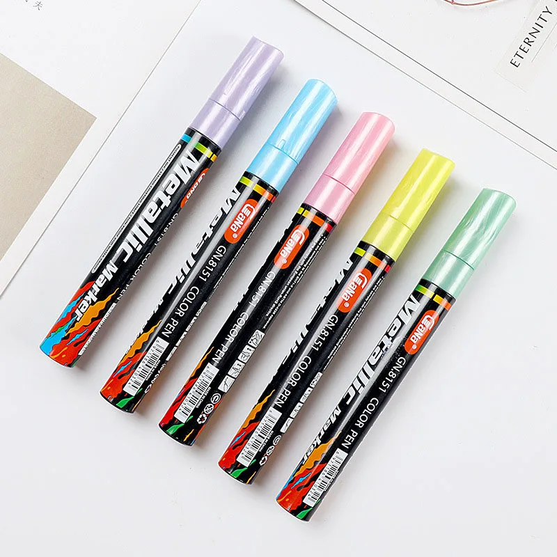 

Graffiti Marker Pens Plastic Metallic Gold Whiteboard Glass Markers For Kids Painting Drawing School Supplies Office Stationery