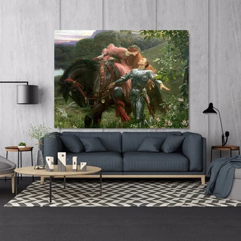 La Belle Dame Sans Merci by Frank Bernard Printed on Canvas 2