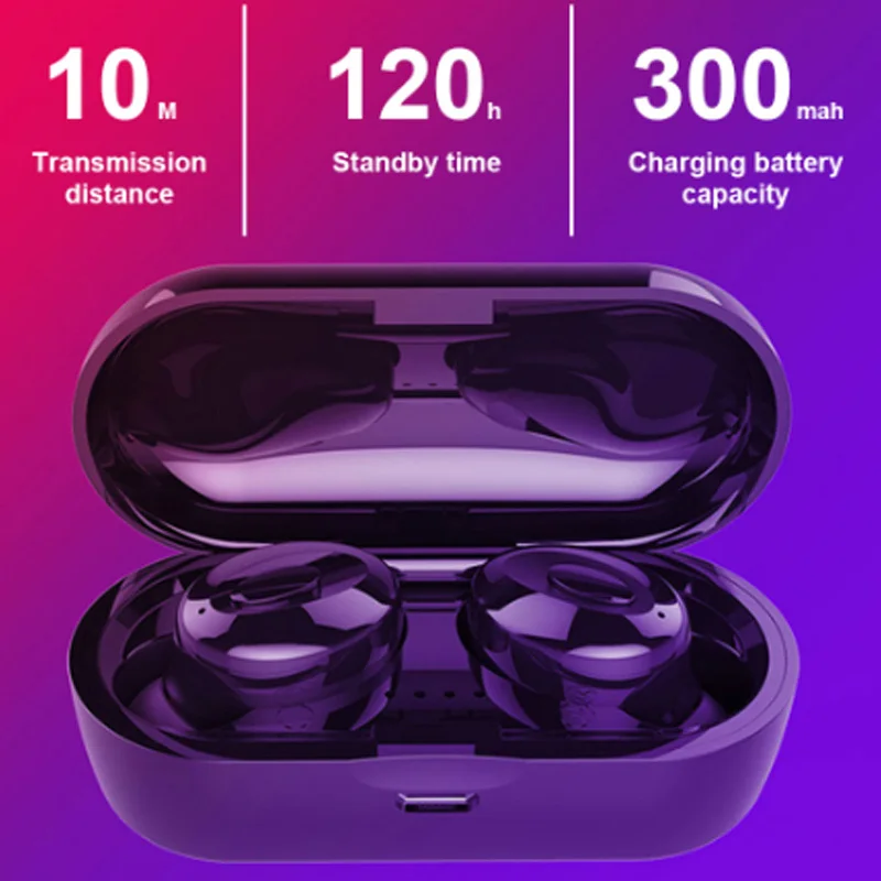 Tws Bluetooth 5 0 Earphone True Sport Wireless Earphone Ipx5 In Ear Earbuds Stereo Bass Bluetooth Headset Mini Earpiece