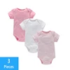 3PCS/Lot Baby Clothes Boy/Girl Baby Bodysuit Summer Clothes Solid Color Romper Soft Cotton Jumpsuit For Newborns Clothing 2021 4