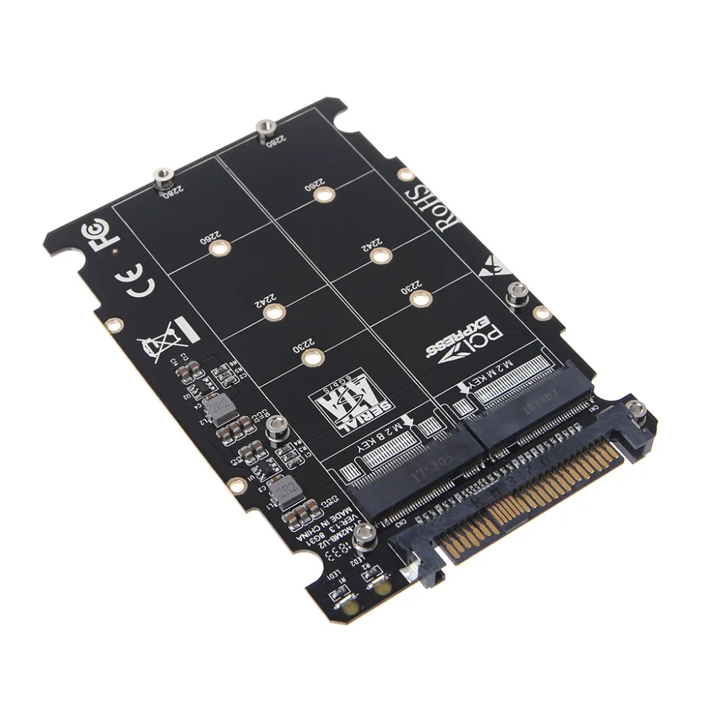 2 в 1 M.2 NVMe SATA-Bus NGFF SSD к PCI-e U.2 SFF-8639 адаптер PCIe M2 конвертер настольный компьютер