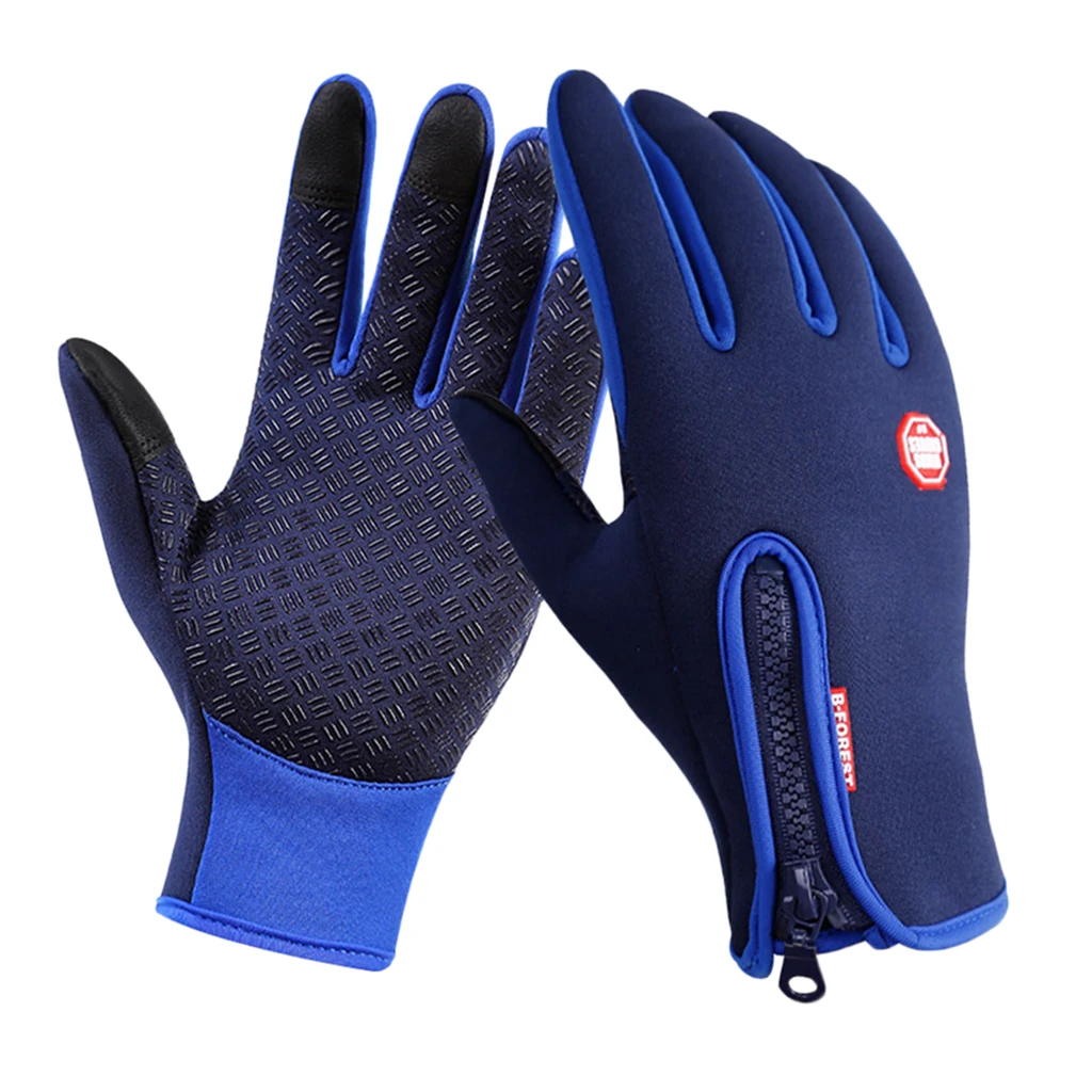Зимние велосипедные термальные перчатки сенсорный экран полный палец ветрозащитная рукавица зимние Термические перчатки