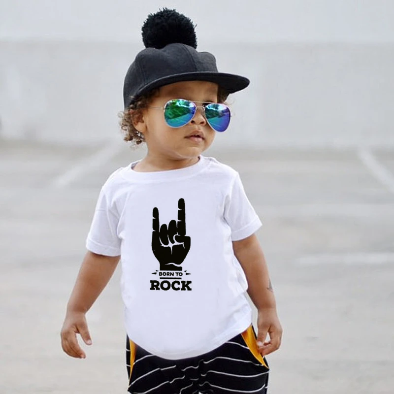 Children's Rock T-shirt | Rock Clothes Boy | Rock Shirt Girl | T-shirt Tops  - Rock Kids - Aliexpress
