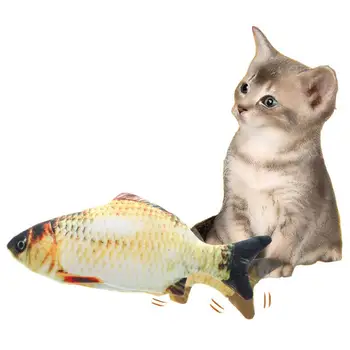 

Electric Jumping Cat Toy Automatic Wagging Catnip Artificial Fish Realistic Plush Simulation Carp Doll Fish Pet Toy Supplies