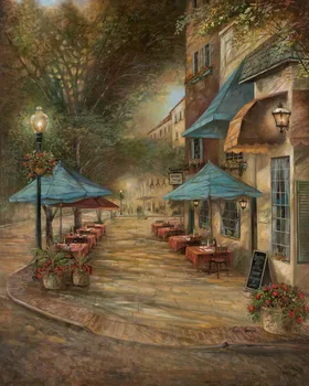 

5x7FT Snow White Princess Paris Street Cafe Cfee Shop Store Custom Photo Studio Backdrop Background Banner Vinyl 220cm x 150cm