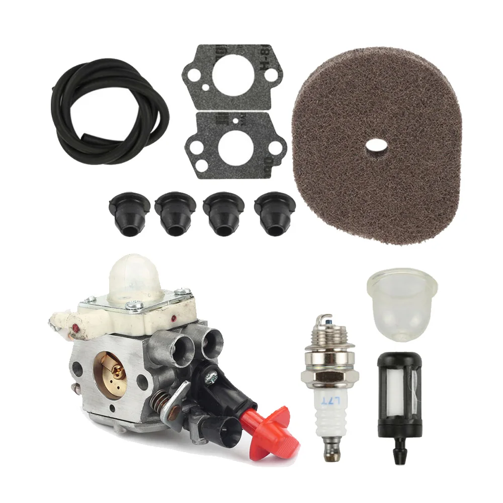 

For Stihl FS40 FS50 FS50C FS56 Carburetor kit FS70 FC56 FC70 C1M-S267A Air fuel filter Spark plug