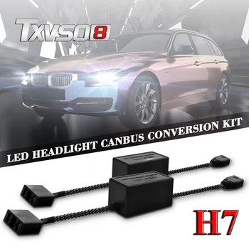 

2 x H7 HID LED Headlight Can-bus Decoder Error Free Anti Flicker Wiring Harness Adapter