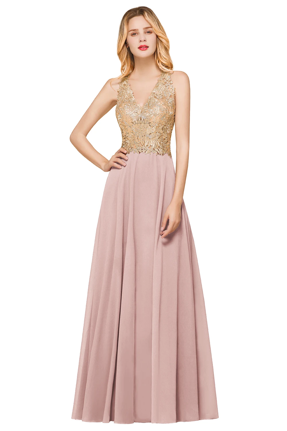 Vestidos largos длинное вечернее платье с v-образным вырезом и кружевной аппликацией, женские вечерние платья, бордовые шифоновые трапециевидные вечерние платья