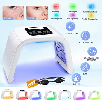 

Professional 7 Colors LED Mask Facial Light Therapy Skin Rejuvenation Device Spa Acne Remover Anti-Wrinkle Beauty Treatment