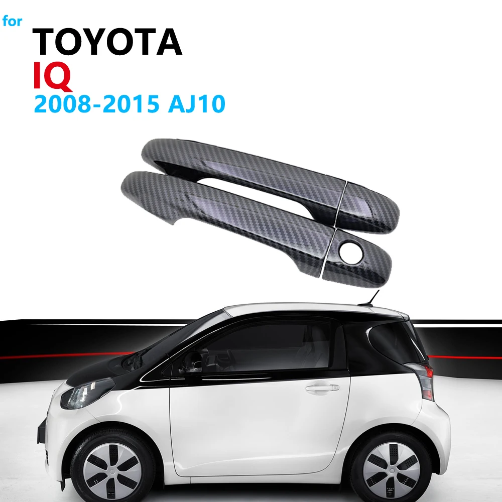 Комплект отделки для крышки дверной ручки из углеродного волокна Toyota iQ 2008 ~ 2015 AJ10