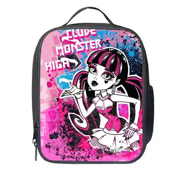 Сумка для ланча Monster High мультяшная портативная Термосумка девочек сумка пикника