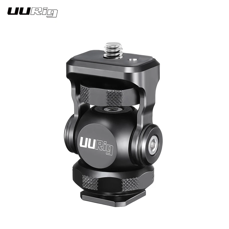 UURig R015 Monitor Bracket Mini Ballhead Gimbal With Cold Shoe Mount for Smartphone Nikon Canon Sony DSLR Camera Accessories