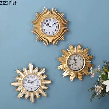 

25/35 Cm Silent Sweep Needle Pointer Wall Clock Snowflake Shape Hands Clock Ornaments Plastic Frame Timepiece Rustic Home Decor