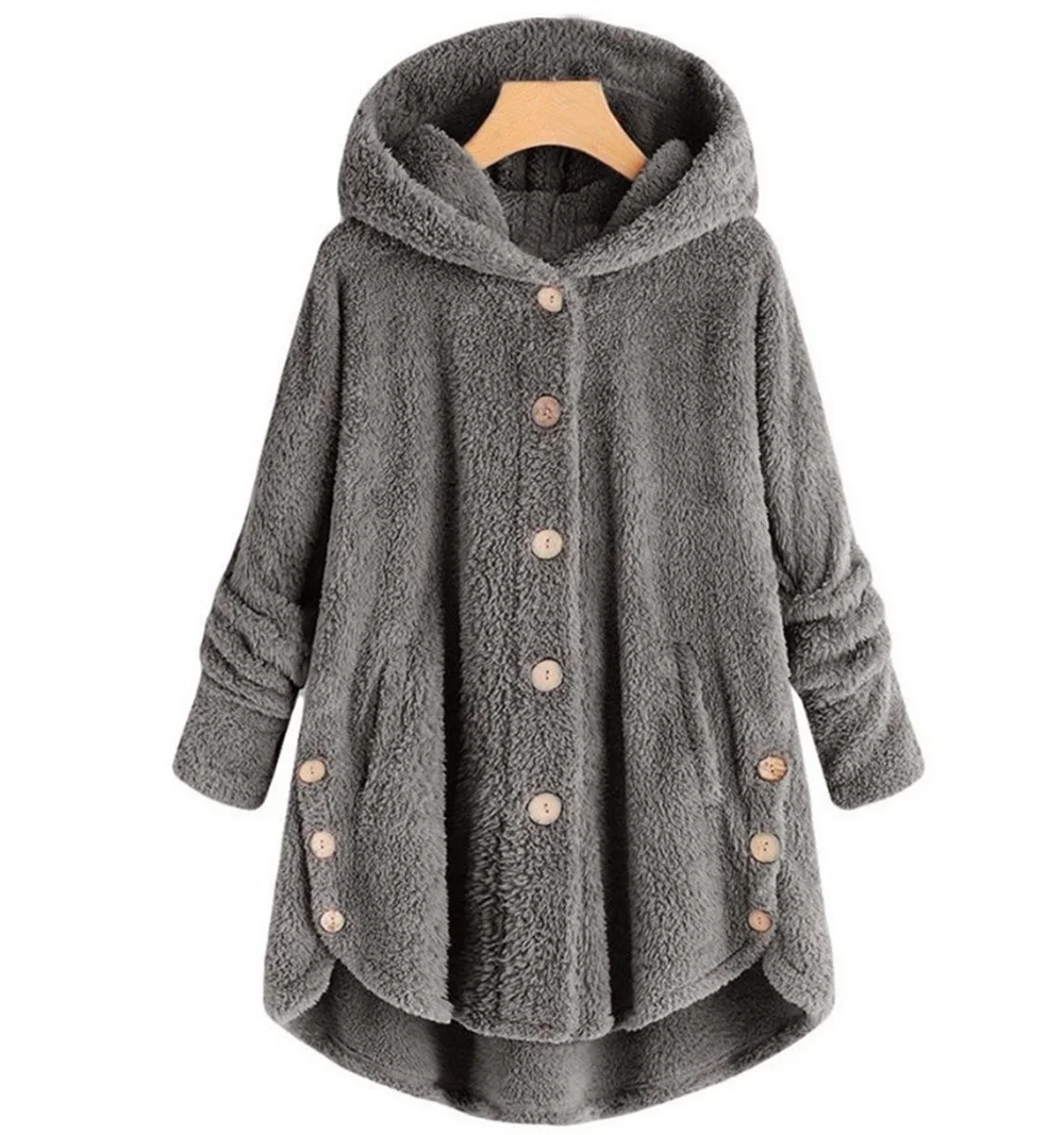 Взрывные модели, Женская куртка, большой размер 5XL, плюшевая, нестандартная, теплая куртка, шерпа, флис, осень, зима, однобортная одежда - Цвет: 8