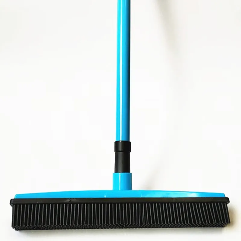 Customizable Rubber Broom Hair Lint Removal Device Telescopic Bristles Magic Clean Sweeper Squeegee Bristle Long Push Broom rubber broom magic broom