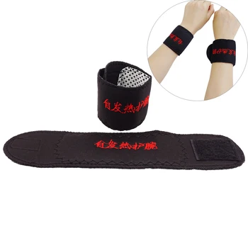 

1 Pair Bracers Tourmaline Self Heating Magnetic Therapy Wrist Brace Protection Belt Spontaneous Heating Massager Health Care