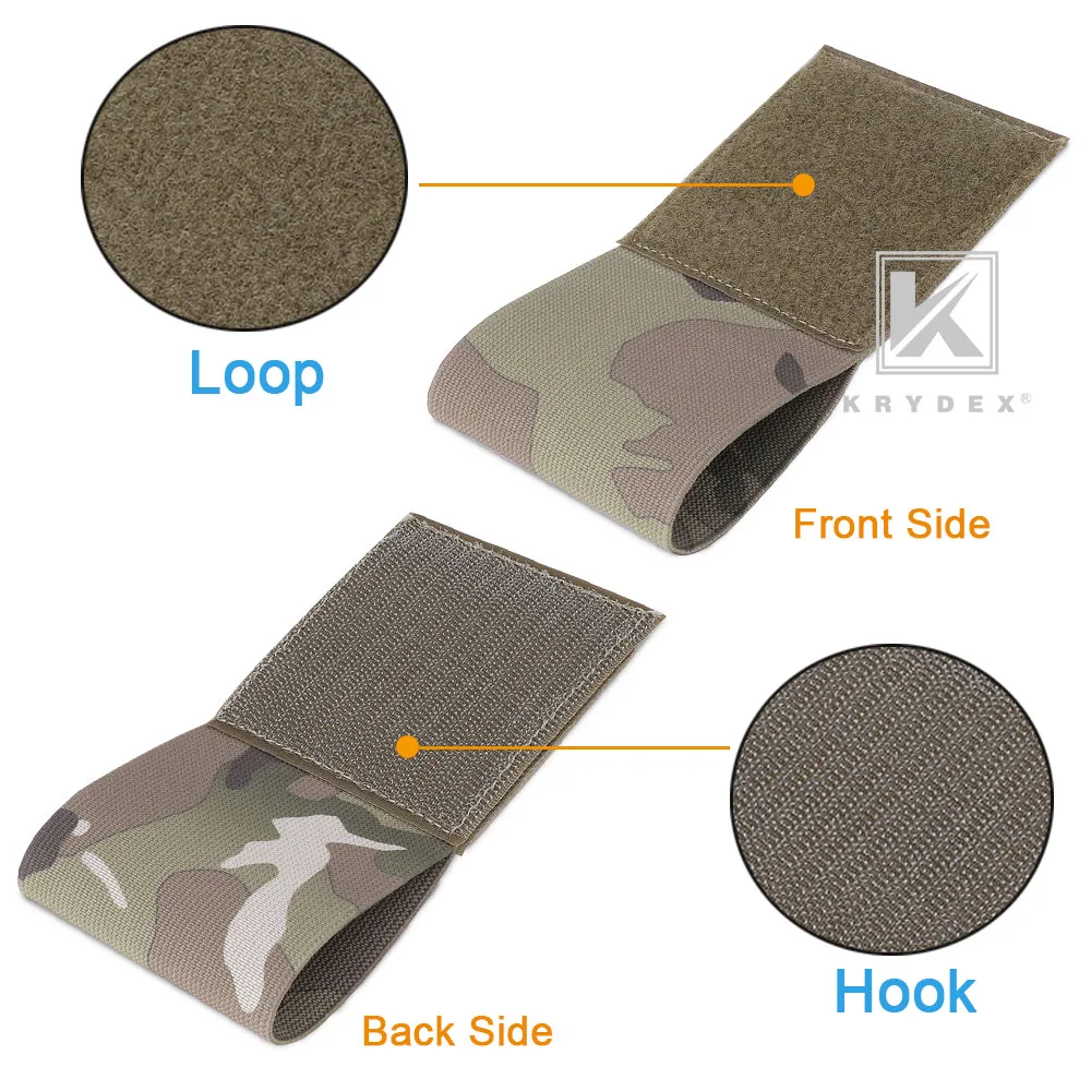 KRYDEX Spiritus Style Elastic Pouch 2"*3" Hook & Loop Secure Storage Holder For Tourniquet Plate Carrier Chest Rig