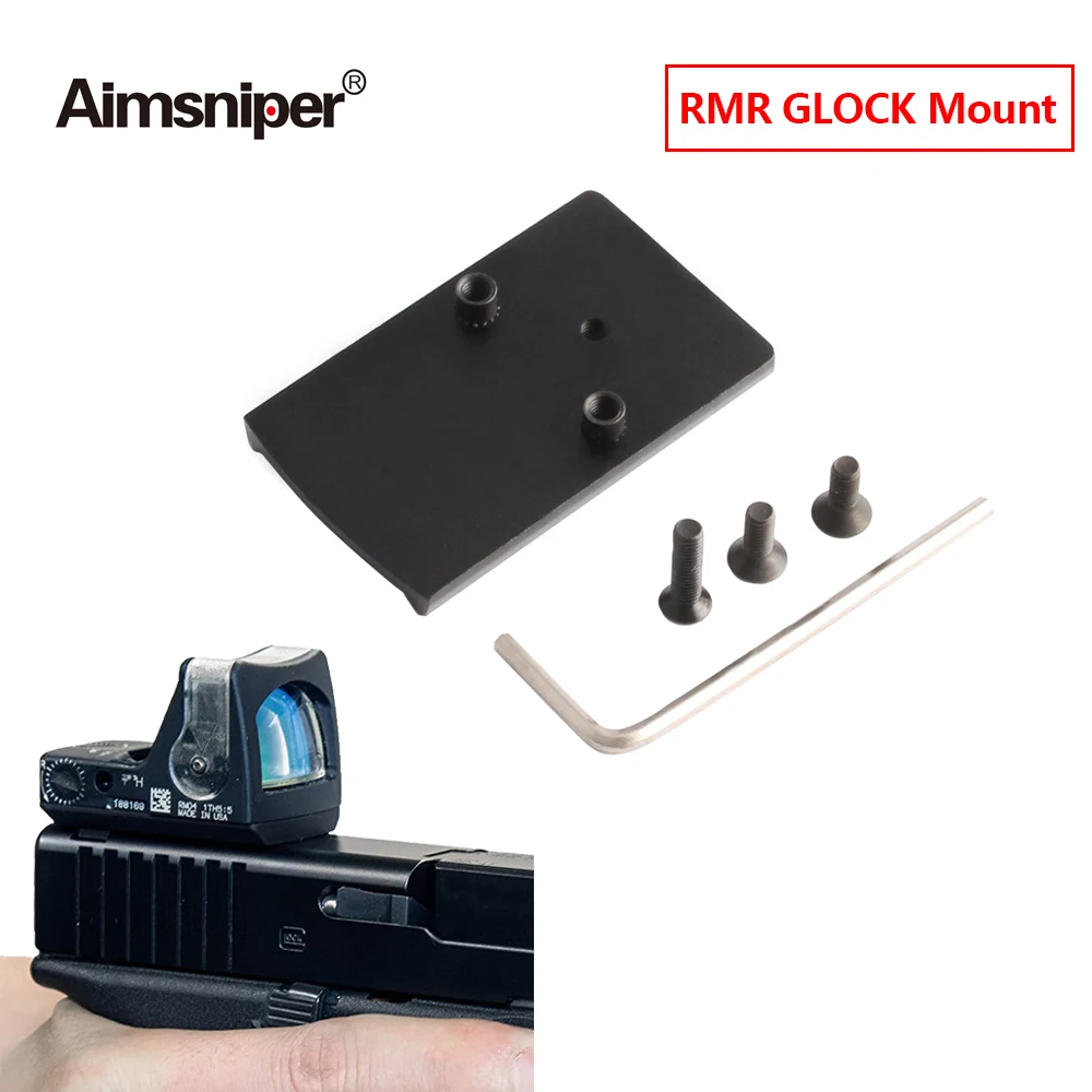

RMR Mounting Kit Glock Plate Base Mount Fits RMR VISM Red Dot Sight For Real fIRE Caliber Fit Glock 17 19 22 Hunting Accessory