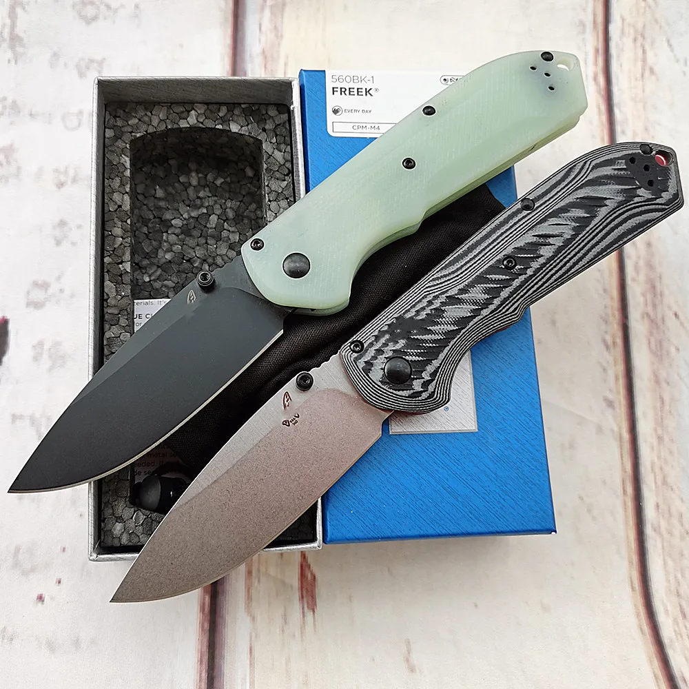 JUFULE 4 Options FREEK 560BK-1 / 560 G10 Handle Mark M4 Blade Folding Knife Pocket Survival Kitchen Camp Hunt Outdoor EDC Tool |