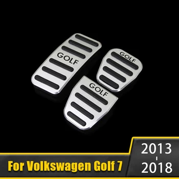 

Aluminum Alloy Car Accelerator Gas Brake Pedal Clutch Pedals Cover MT/AT For Volkswagen VW Golf 7 Mk7 2013 2014 2016 2017 2018
